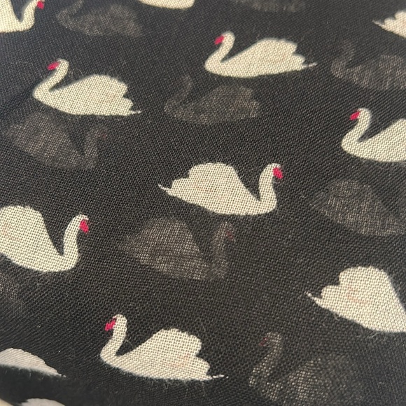 Kate Spade Black and Pink Swan Scarf - Picture 3 of 3